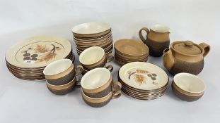 A DENBY STONEWARE TEA AND DINNER SET APPROX 33 PIECES.