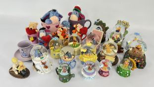 16 X DISNEY WINNIE THE POOH SNOW GLOBES TO INCLUDE POOH, EEYORE,