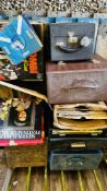 6 BOXES CONTAINING AN ASSORTMENT OF MIXED RECORDS.