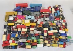 A TRAY OF PLAY-WORN ASSORTED DIE-CAST BY VARIOUS MAKERS.