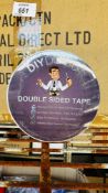 54 X ROLLS D.I.Y DOCTOR 3 PACK DOUBLE SIDED TAPE.
