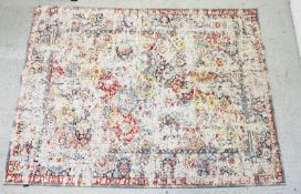 LOUIS DE POORTERE JACQUARD FLATWEAVE ANTIQUARIAN JANISBERRY MULTI CARPET, SIZE 200 X 280CM.