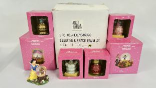 4 X BOXED DISNEY PRINCESS TRINKET SNOW GLOBES TO INCLUDE BELLE, JASMINE, ETC.