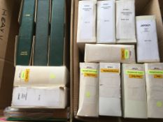 STAMPS: TWO BOXES WITH JERSEY COLLECTION IN FOURTEEN ALBUMS, ISSUES TO 2006 WITH MINT, CTO,