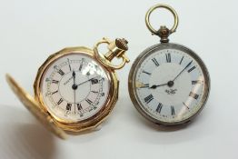 TWO POCKET WATCHES TO INCLUDE AN EXAMPLE BY MOERIS.