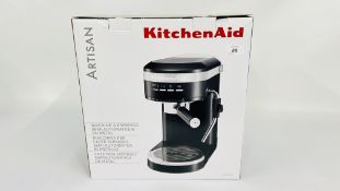 A BOXED KITCHENAID ARTISAN SEMI AUTOMATIC COFFEE MACHINE - AS NEW - SOLD AS SEEN.