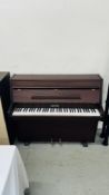 A ZENDER MINI OVERSTRUNG UPRIGHT PIANO SUPPLIED BY COOKES OF NORWICH.