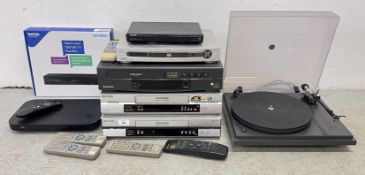 7 PIECES OF VISUAL EQUIPMENT TO INCLUDE PANASONIC SUPER DRIVE VIDEO RECORDER (NO POWER CABLE) -
