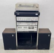 4 PIECES OF VINTAGE JVC HI-FI EQUIPMENT TO INCLUDE JVC L-A11 TURNTABLE, A-53 AMP,
