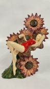 CARLTONWARE LIMITED EDITION THE CARTON GIRL SUNFLOWER # 380/600 MODELLED BY ANDY MOSS (THE BASE