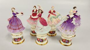 A COLLECTION OF 6 X LIMITED EDITION OF 9500 COALPORT MINIATURE PRESENTATION FIGURINES TO INCLUDE