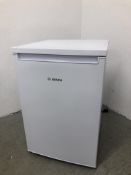 BOSCH UNDER COUNTER FRIDGE WITH USER MANUAL W 55CM X D 57CM X H 85CM - SOLD AS SEEN.