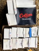 2 X BOXES CONTAINING 16 PAIRS OF EX DISPLAY MENS / WOMENS SHOES, VARIOUS SIZES.