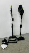 A GTECH 22V AIR RAM AND CHARGER + A GTECH PRO 2, MODEL: ATF308 - SOLD AS SEEN.