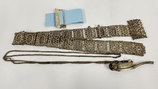A VINTAGE SILVER BUCKLE BIRMINGHAM 1911 BY MAPPIN & WEBB,