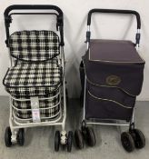 A GOOD QUALITY PRESTIGE ENGINEERING WALK AND REST WALKER + ONE OTHER GENUINE SHOLLY TROLLEY.