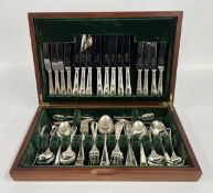 A CANTEEN OF SHEFFIELD BEAD DESIGN CUTLERY, NOT COMPLETE.