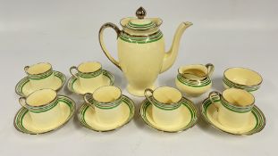 SPODE ROYAL YASMINE ART DECO COFFEE SET PATTERN NO. 9808.