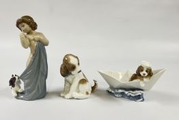 3 X LLADRO FIGURINES TO INCLUDE LITTLE STOWAWAY 010.
