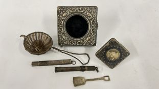 TWO VINTAGE SILVER PHOTO FRAMES,