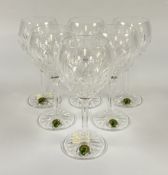 A SET OF 6 X WATERFORD CRYSTAL EVE WINE GLASSES 140696, IN ORIGINAL PRESENTATION BOX.