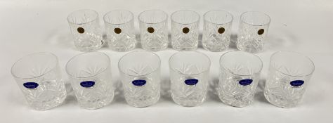 A SET OF 6 X ROYAL DOULTON JULIETTE WHISKEY GLASSES PLUS A SET OF 6 X RCR ROYAL CRYSTAL ROCK 24 %