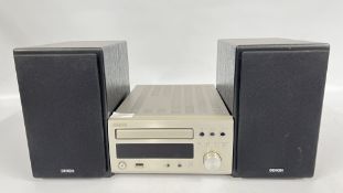 DENON CD RECEIVER RCD-M37 DAB HI FI COMPLETE WITH DENON SC-M37 LOUDSPEAKERS AND REMOTE CONTROL -
