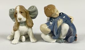 A NAO DISNEY 'DREAMS WITH EEYORE' AND NAO PUPPY PRESENT FIGURINE 01349,