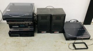 A GROUP OF AUDIO EQUIPMENT TO INCLUDE AIWA STEREO CASSETTE DECK FX-50, AIWA STEREO RECEIVER RX-50,