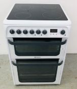 HOTPOINT ELECTRIC DOUBLE OVEN SLOT IN COOKER WITH CERAMIC HOB - TO BE FITTED BY A QUALIFIED