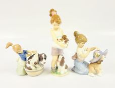 3 X LLADRO FIGURINES TO INCLUDE BASHFUL BATHER 01005455,