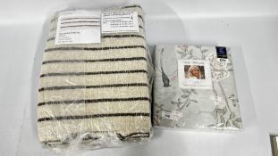 LARGE AMOUNT OF DESIGNER FABRIC BY ZINC TEXTILES, DESIGN ROCCAPINA GRAPHITE, 7 PIECES,