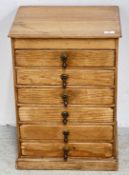 VINTAGE PINE 6 DRAWER CHEST, W 42 X D 35 X H 60CM.
