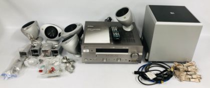 YAMAHA NATURAL SOUND AV AMPLIFIER DSP-AX759SE COMPLETE WITH INSTRUCTION BOOK AND REMOTE PLUS KEF 5.