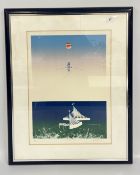 A FRAMED AND MOUNTED LIMITED EDITION 30/70 PRINT TITLED 