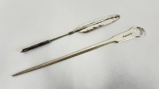 A SOLID SILVER ANTIQUE LETTER OPENER LONDON 1819,