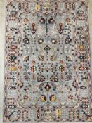 A DESIGNER GOOCH LUXURY RUGS WOVEN AMIRI GREY RUG 200 X 290CM.