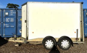 IFOR WILLIAMS TWIN AXLE BOX VAN TRAILER, 12 FT X 6 FT X 7 FT HIGH, BV106G,
