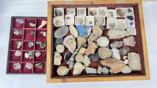 2 X TRAYS OF MINERALS, ROCKS & FLINTS ETC.