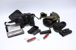 A PAIR OF TRONIC BINOCULARS, A PAIR OF ROCKTRAIL BINOCULARS, KOWA SPOTTING SCOPE,
