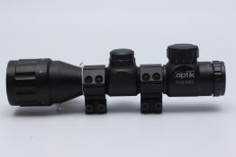 RICHTER OPTIK 4X32 AOEC MIL DOT RIFLE SCOPE WITH MOUNTS
