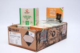 250 X 12 GAUGE CARTRIDGES TO INCLUDE TRUST SUPERSTAR CLASSIC GOLD 6 SHOT 28GRM AND MIRAGE T2 6 SHOT