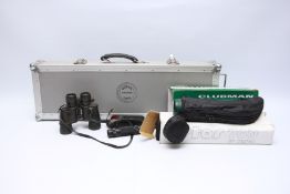 ALUMINIUM SHOTGUN MOTORING CASE, CLUBMAN 20X60 SPOTTER SCOPE WITH CASE + TRIPOD,