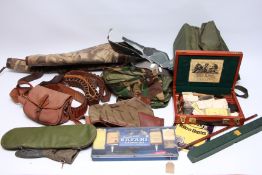 TWO BOXES CONTAINING SHOOTING ACCESSORIES TO INCLUDE SPORTSMAN SAFARI CLEANING SET,