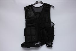 BLACK TACTICAL JACKET AND BLACK TACTICAL GUN BAG