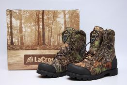 A PAIR OF BOXED LACROSSE SIZE 11 MOSSY OAK BOOTS