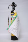 FABER 3 LITRE COMPRESSED AIR CHARGING BOTTLE WITH HOSE AND GAUGE WITH CERTIFICATE,