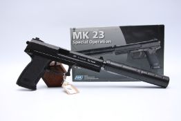 ASG MK23 SPECIAL OPERATION 6MM BB GAS NON-BLOWBACK AIR PISTOL BOXED WITH ACCESSORIES - (ALL GUNS TO