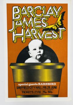 1970's University Student Union Music Concert & Advertising Posters - UEA, Bradford, Leeds & Others