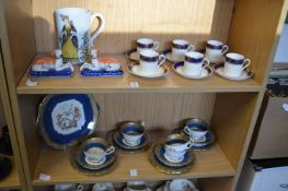 Decorative china to include part coffee and tea services.